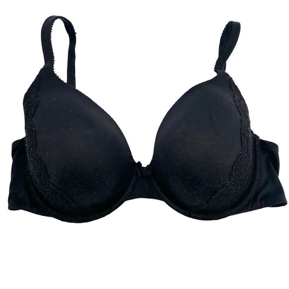 Victoria’s Secret black lined perfect coverage underwire bra size 34D - Picture 1 of 4